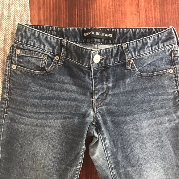 Express Barely Boot Zelda Ultra Low Rise Jeans - Picture 2 of 6